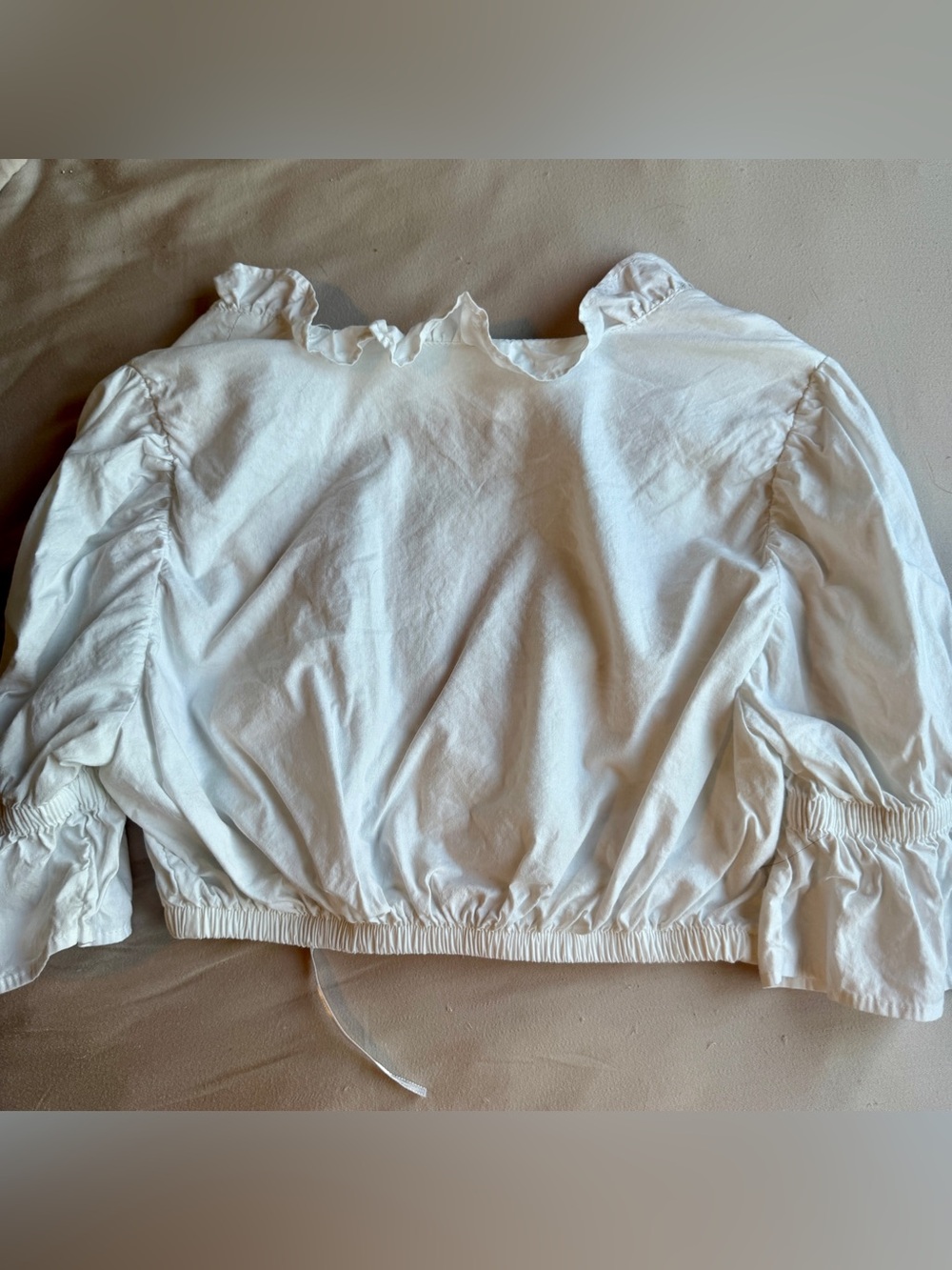 Edelnice German traditional peasant style dirndl blouse - White cotton - US XL - Picture 8 of 12